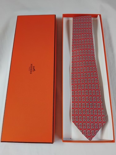 Hermes paris red patterned - hermes,