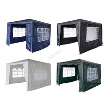 BIRCHTREE Gazebo PE 3x3m Garden Party Wedding Camping Tent With 4 Walls Canopy