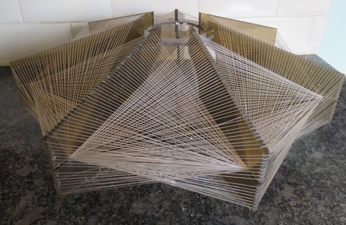 Vintage 70s string art hanging - vintage,