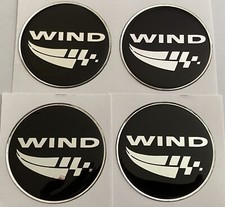 RENAULT WIND ALLOY WHEEL CENTRE CAP STICKERS DOMED X4 BLACK CHROME ALL SIZES