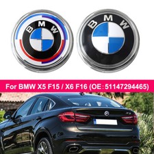Rear Tailgate badge For BMW X5 F15 X6 F16 50 years M Blue Boot Emblem