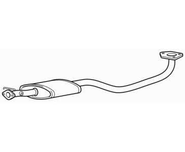 Centre exhaust middle - centre, silencer