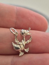 Vintage Happy duck / duckling 925 Sterling Silver charm