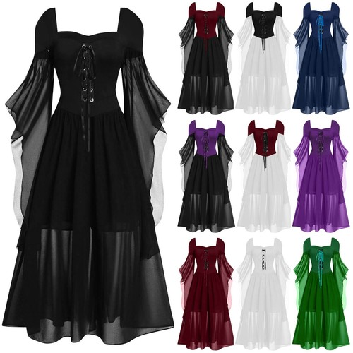Womens gothic medieval dress - womens,