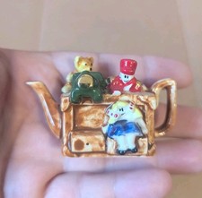 Vintage Collectable Paul Cardew Design Miniature Toy Box Teapot Brown