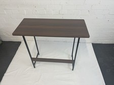 Modern Industrial Style Console Table – Dark Wood & Black Metal Frame