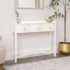 White Painted Curved 3 Drawer