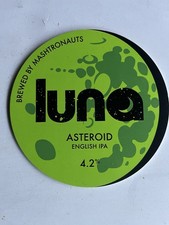 White Horse Brewery Small Sign For Mashtronauts Luna Asteroid 5inches