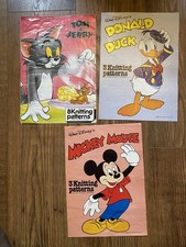 3 Jumper Knitting Patterns book Gary Kennedy Disney Mickey Donald & Tom Jerry 