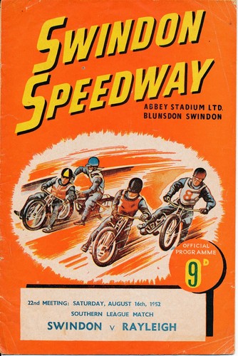 Speedway programme swindon - programme, v