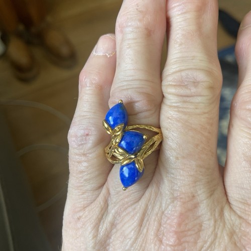 Lapis lazuli pear cut gemstone - lapis,