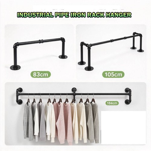 Industrial pipe clothing rack - clothing,