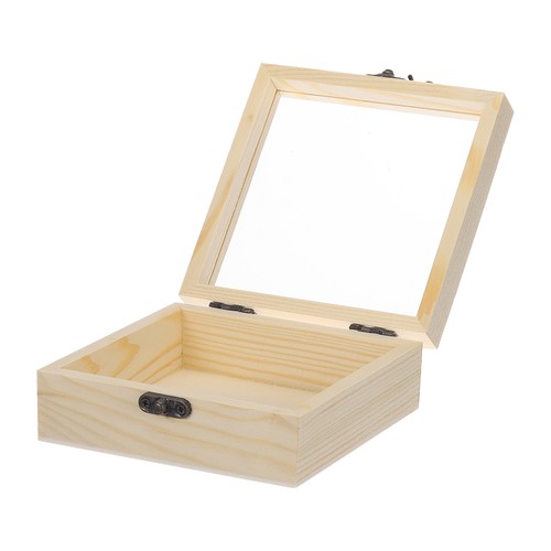 Unfinished wooden display box - wooden,