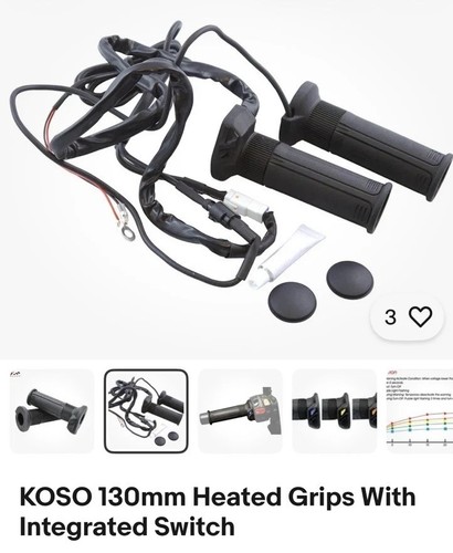 Koso heated motorcycle grips - koso,