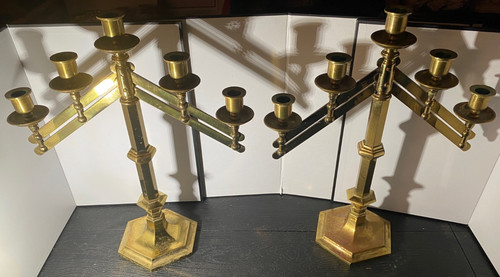 Pair of vintage - of, golden