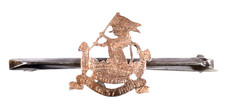 World War One West Riding Regiment Gold Fronted Silver Sweetheart Brooch Badge