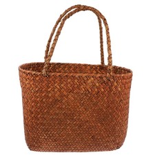  Gift Baskets Woven Seagrass Straw Picnic Shopping with Handles Natural