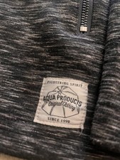 Rare Aqua Products Funnel Neck Charcoal Mid Layer Jumper Carp Fishing Angling