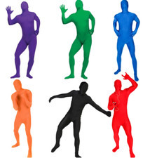 Unisex Adult Kid Skin Full Bodysuit Jumpsuit Fancy Dress Cosplay UK halloween