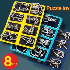 8Pcs Metal Wire Puzzle Set