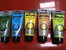 Reeves Acrylic Fine Artist Quality Paint 200mls Tubes x 5