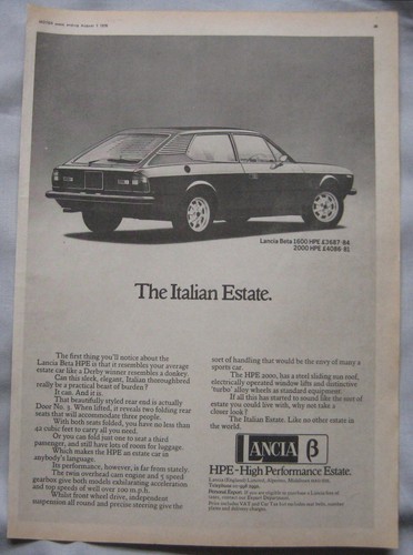 1976 lancia beta - lancia, hpe