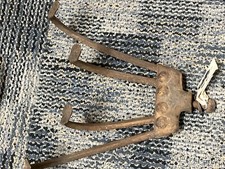 Vtg antique 5 tine hand push