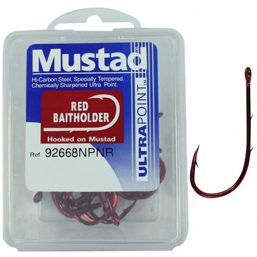 Mustad red bait holder fishing - red,