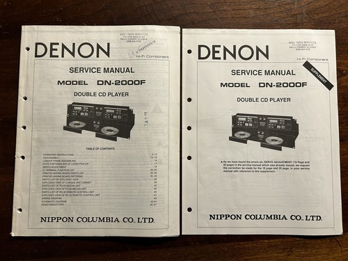 Denon model 2000f double - double, cd