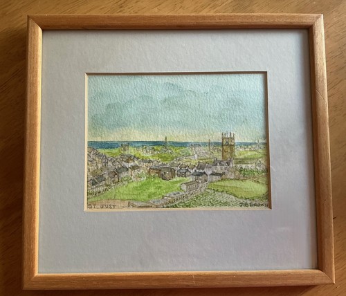 Signed watercolour local - by,