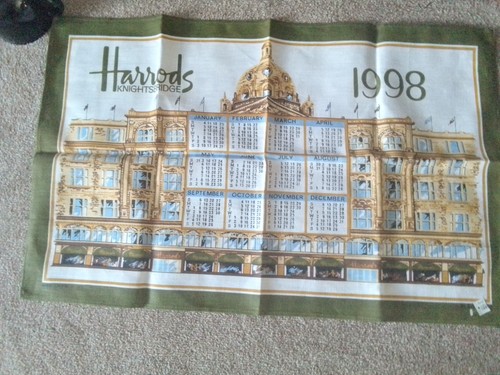 Harrods 1998 tea towel - harrods,
