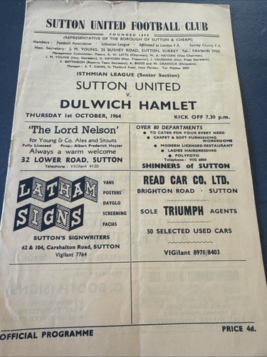 Sutton united dulwich - sutton,