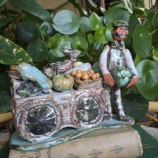 Vintage Seven Springs Ashwell Pottery Marie Whitby Vegetable Harvest Stall Autum