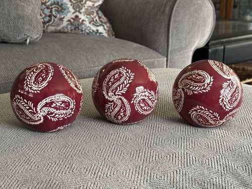 Set ceramic paisley orbs - 3,