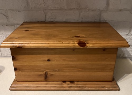 Vintage wooden hinged storage - wooden,