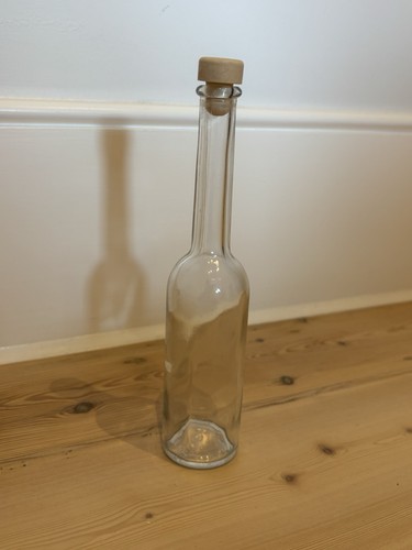 Glass bottle vase - bottle, stem