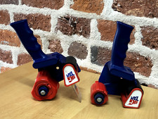 2 x Used Big Tape Packaging Tape Dispenser Guns 50mm & 76mm Diameter Dual Core