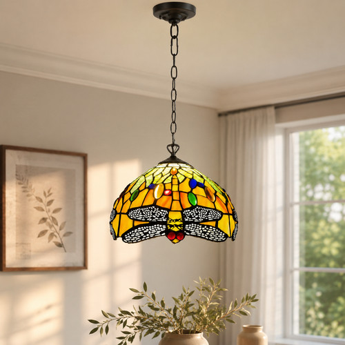 Tiffany style dragonfly - style,