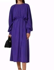  Elleme Paris  Open Slit Purple Midi Dress Size EU 38