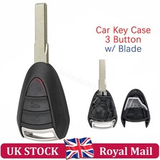 Car Key Fob Shell Case Replacement for Porsche Boxster 987 Cayman 911 3 Buttons