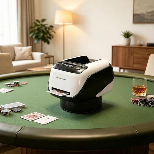 Automatic card shuffler - shuffler, &