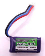 Turnigy nano-tech 260mah 2S 35~70C Lipo Pack (E-flite Compatible EFLB2002S25)