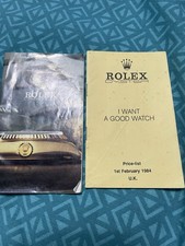 Original 1983 Rolex Catologue