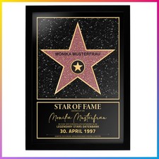Personalised Hollywood Star Walk of Fame Style Star of Fame Certificate Personalisie