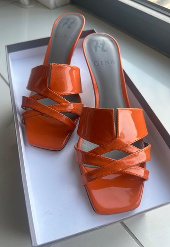 Gina shoes orange heels - shoes, in