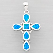 Celtic Cross Ocean Blue Fire