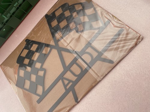 Audi check flag - check, metal