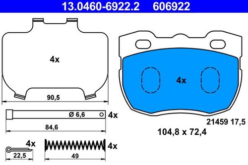 Fits ate 0460 6922 2 - ate, 13.0460-6922.2