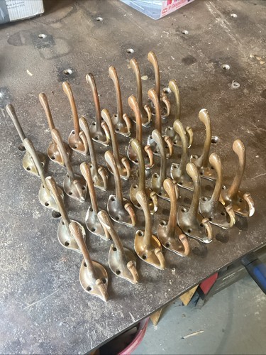 Solid brass coat hook - hook, (each)