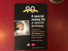 ROYAL MAIL / POST OFFICE COUNTER DISPLAY STAND  HRH THE QUEENS 90th BIRTHDAY 